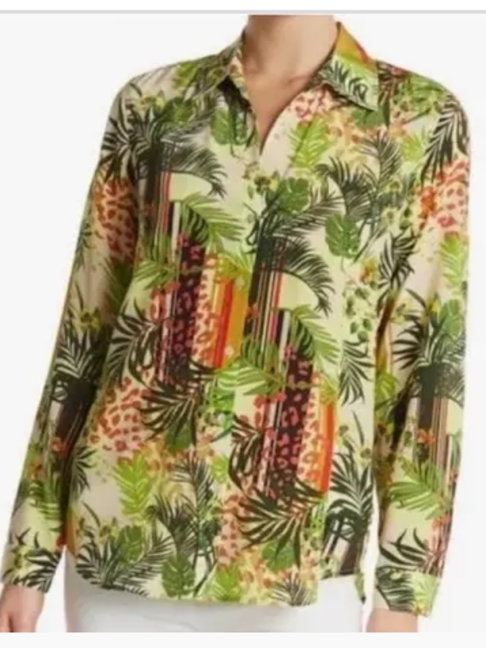 L'Agence Nina Santorini passionfruit print blouse